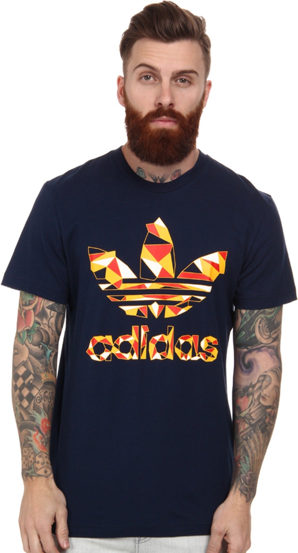 adidas Originals Men's Geometric Trefoil Graphic Tee