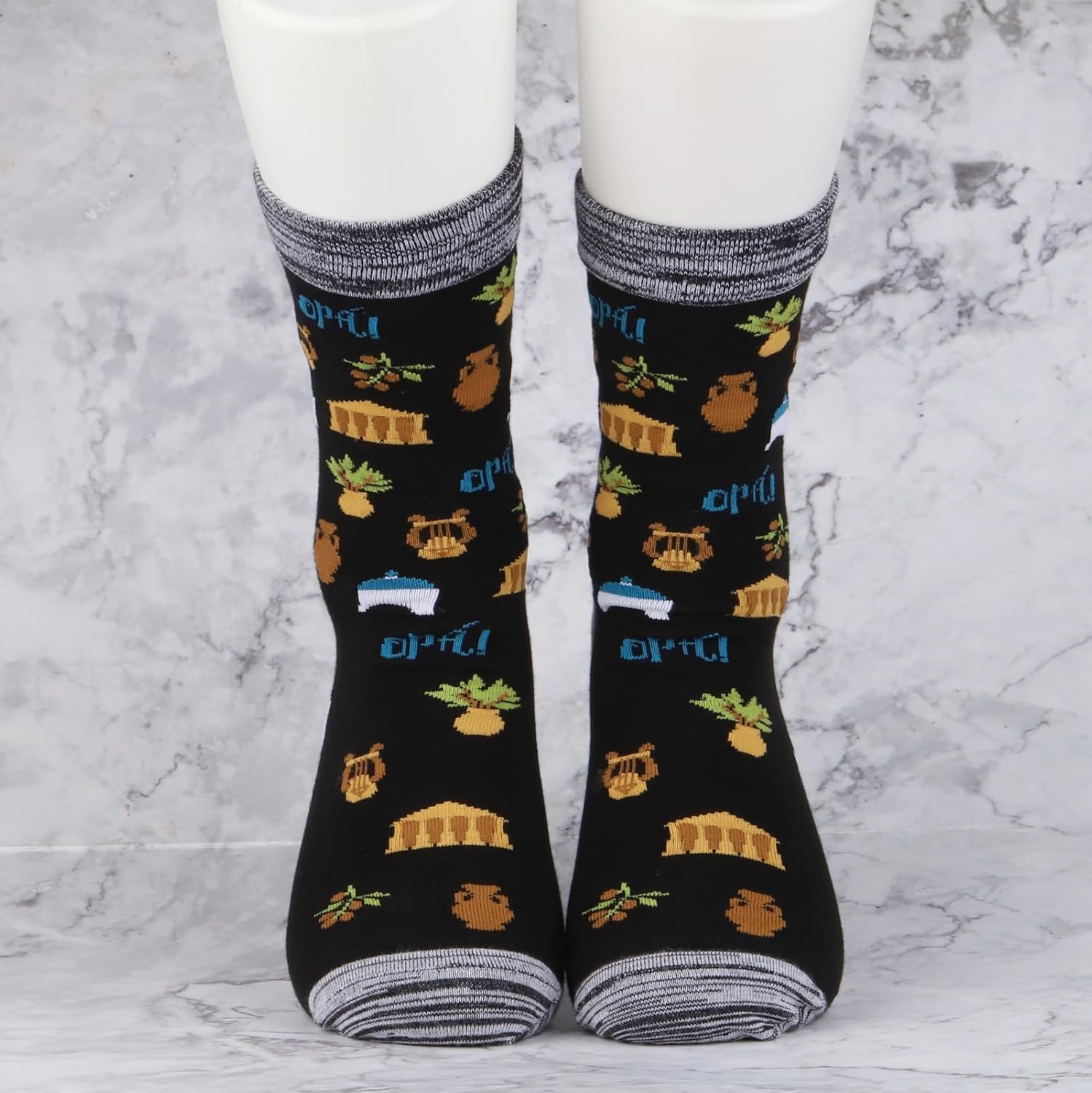 JXGZSO Greece Symbols Souvenir Socks Next Stop Greece Socks Greece Trip Gift Greece Travel Lover Gift Greece Vacation Gift - Image 6