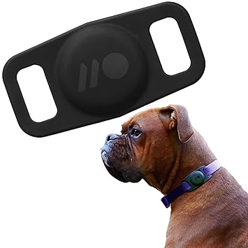 Case-Mate Protective AirTag Case for Dog Collar, Anti-Lost AirTag Loop for Dog GPS Tracker, AirTag Case Compatible with Cat/Dog Collar, (Black)