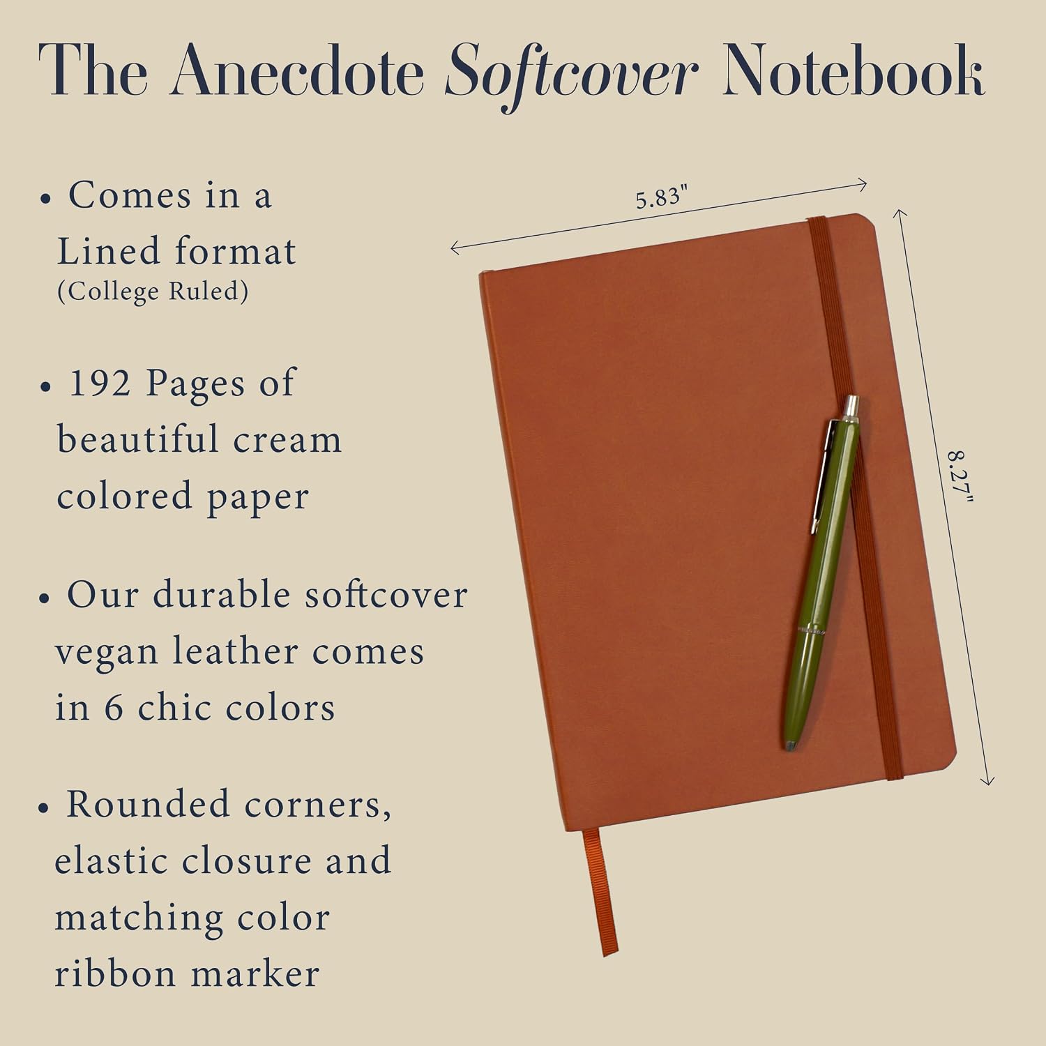 ANECDOTE. Softcover Lined Journal Notebook, 192 Pages, A5 size (8.3"x5.4") image 2
