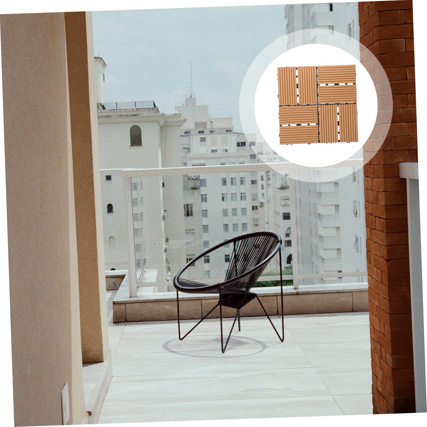 Piastrella Interlocking in Legno Composito Decking per Esterni