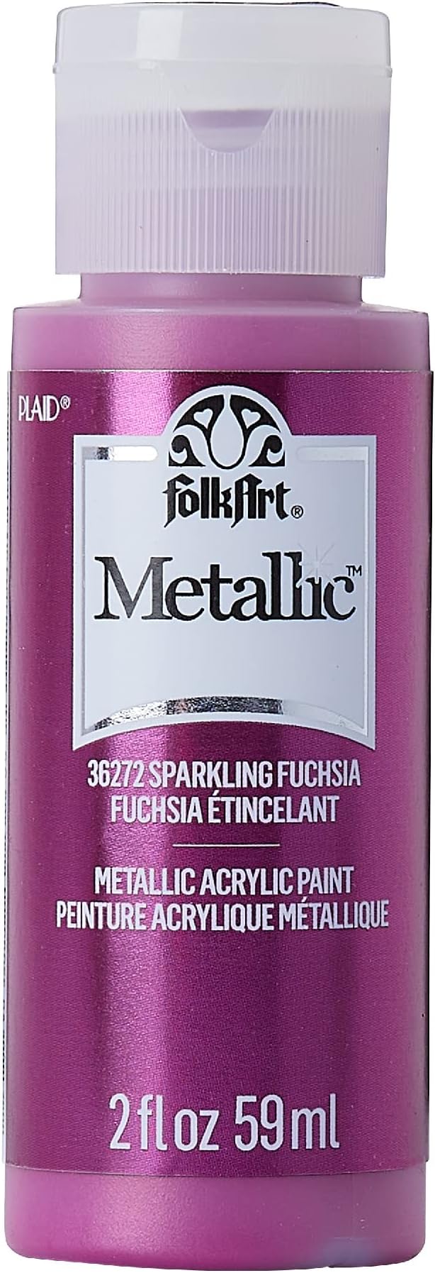 Metallic Acrylic Paint 2oz-Sparkling Fuchsia -SM-36272