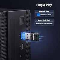 Vista 7 de UGREEN Adaptador Bluetooth 5.3 y mouse jiggler indetectable, dongle USB Bluetooth para computadora portátil, controlador de mouse USB con botón