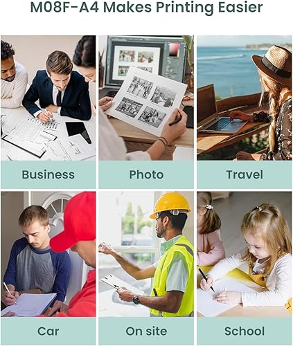 Miniatura 10 de Phomemo M08F - Impresora inalámbrica de plantillas para tatuajes, impresora térmica de tatuajes para artistas de tatuajes y principiantes,