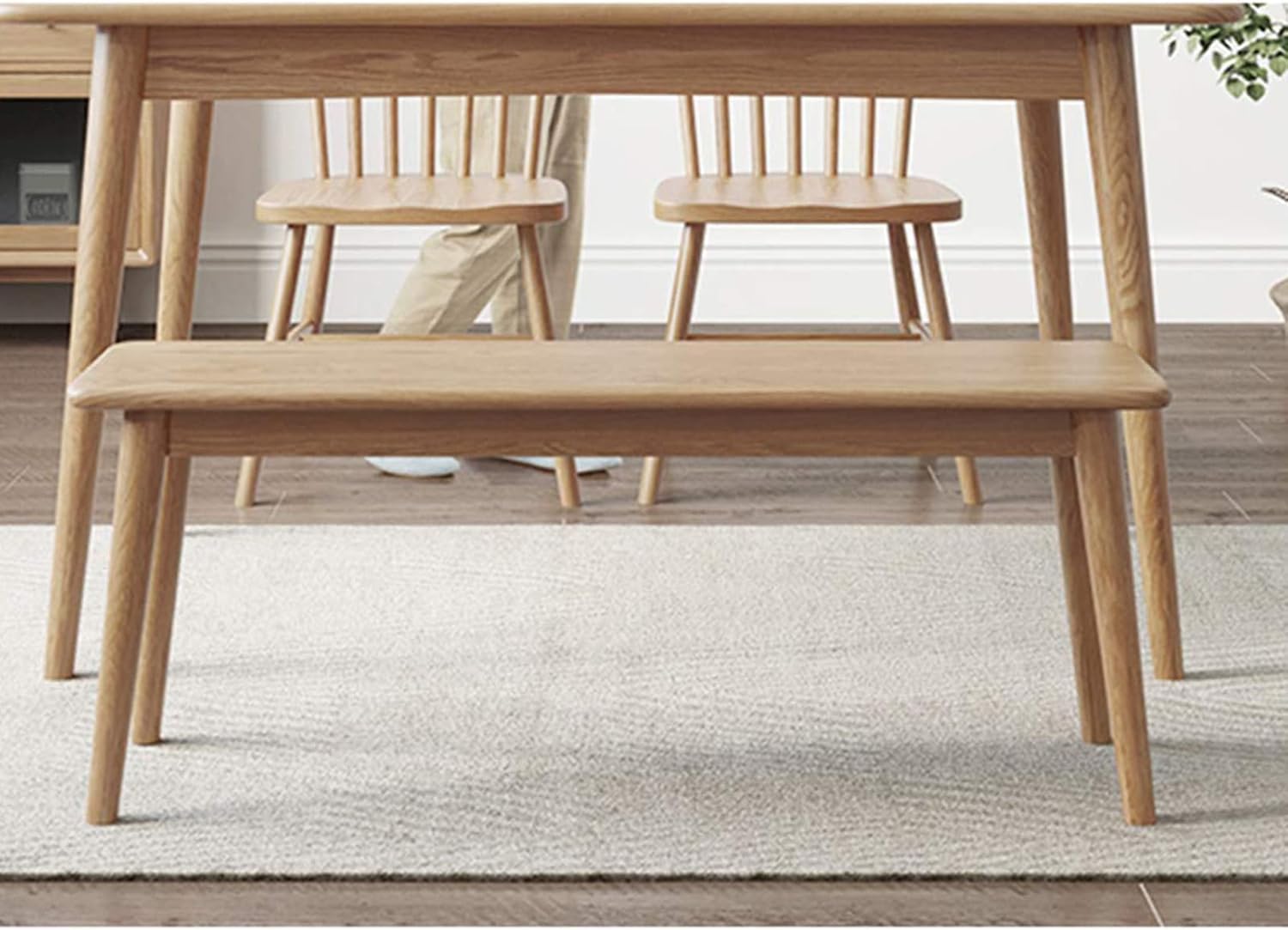 4 Pezzi Gambe per Mobili in Legno Massello, Piedini per Armadi in Rovere, Gambe per Scrivania, Piedini per Tavolo da Pranzo di Ricambio, Gamba per Sedia, Piedini in Piedi, PE, Brown, 50cm/19.7in