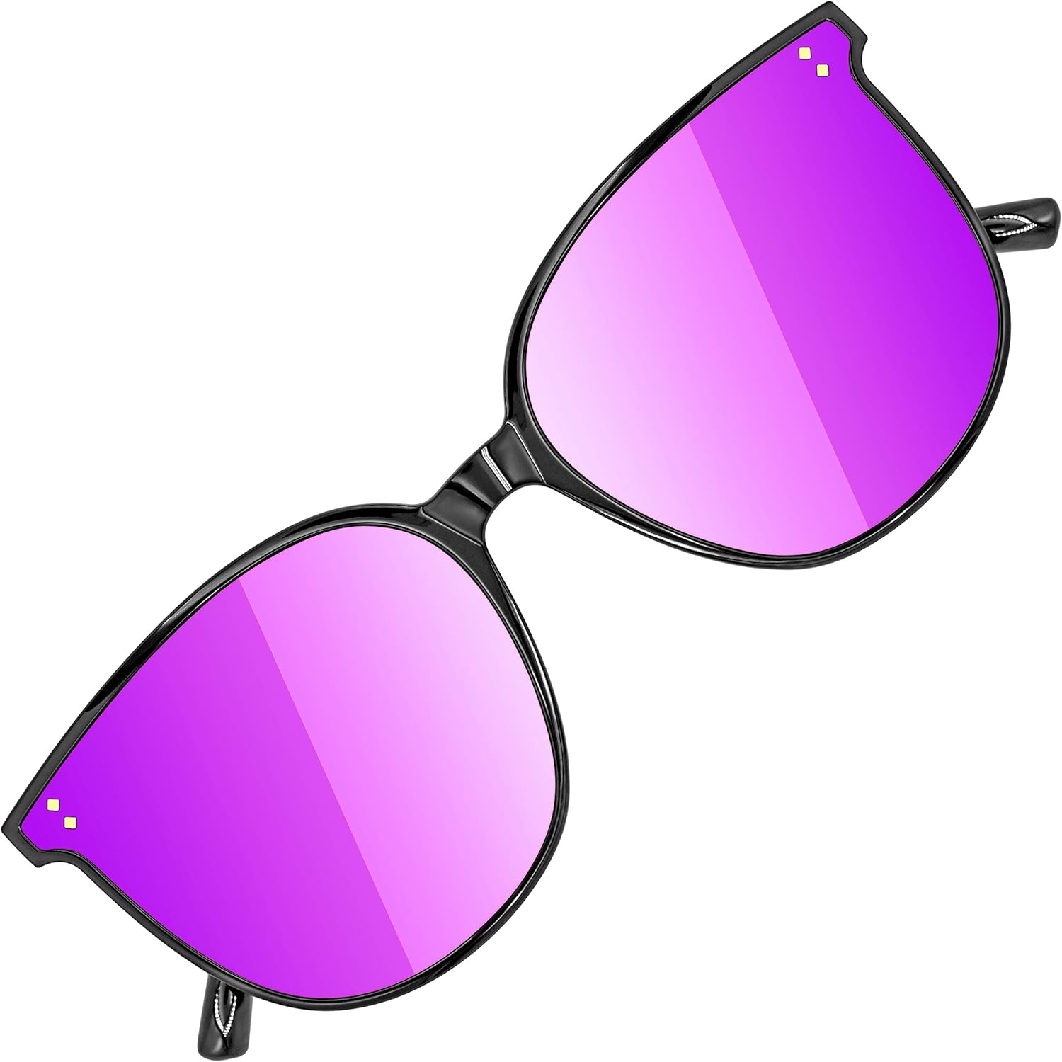 ATTCL Unisex Fashion Oversized Sunglasses for Women Round Mirrored UV400 Protection