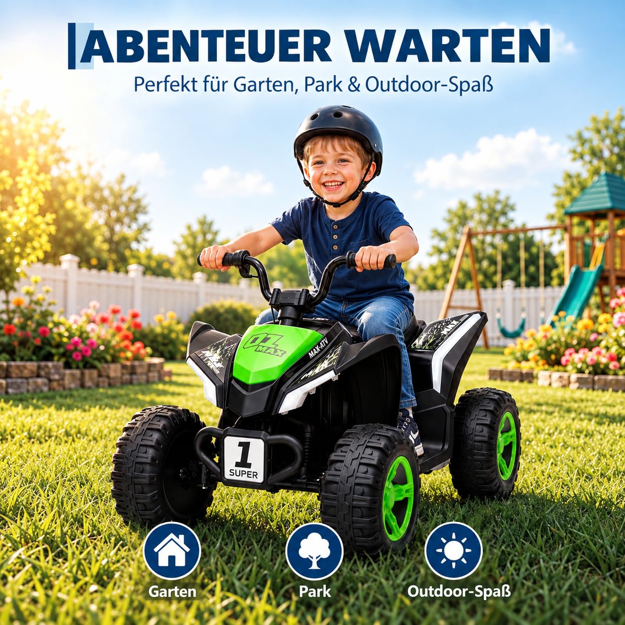 Garvee Elektro-Quad für Kinder 12V, Kinderquad Elektro, Elektrisches ATV