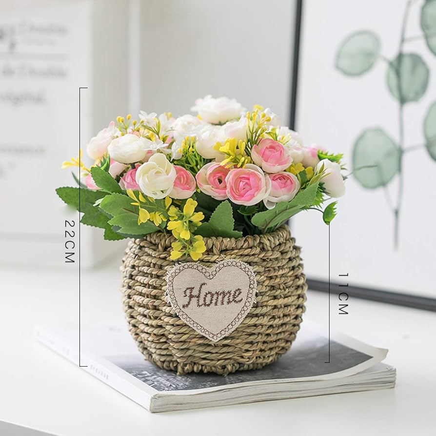 フラワーアレンジメント　造花 PAS065 造花アレンジメント/陶器鉢】フラワーアレンジメント