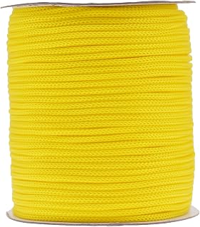 IHKFILAN 1/5Inch Polypropylene Utility Drawstring Hollow Braided PP Rope, Barrier Rope String, Golf Courses, Trail Marking, Ski Slopes, Outdoor Concerts, Tie-Downs, 328ft (100m) Yellow