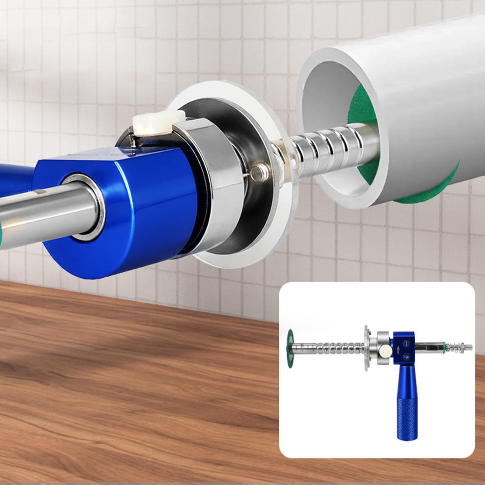 Oumefar Coupe-tube Intérieur pour PVC, Réglable 6-105 Mm pour la Plomberie