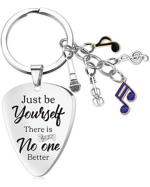 Cool Music Lovers Gift Keychain - Inspirational Quotes Keychains for Musicians Men ...