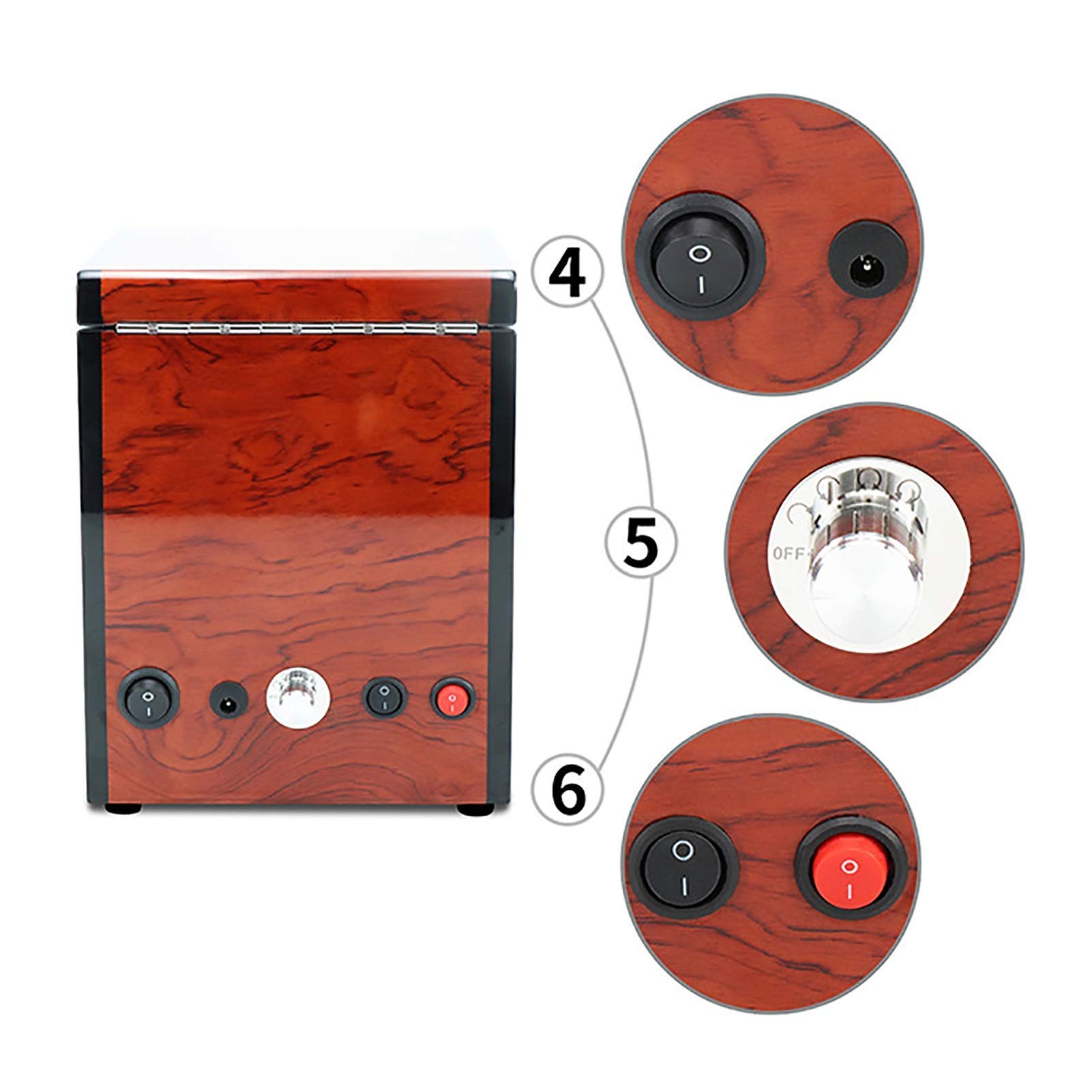 Remontoirs de Montres - Coffret de Rangement en Bois pour Montres connectées avec éclairage LED, Remontoir Automatique pour Montres mécaniques avec contrôle d'accès, Coffret de ran