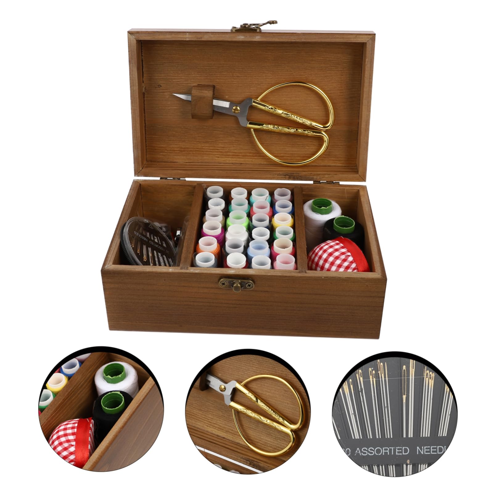 Kit de Herramientas de Costura para Hogar, 1 Juego Marrón
