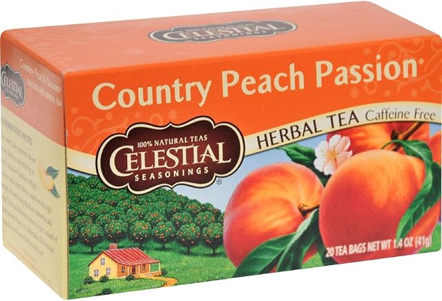 Celestial Seasonings 0630194 Herbal Tea Caffeine Free Country Peach Passion - 20 Tea Bags