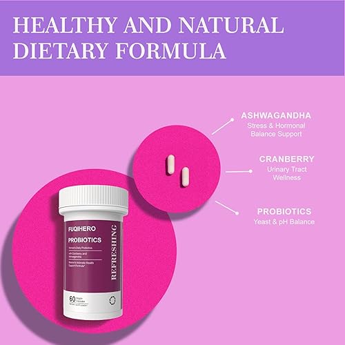 Miniatura 4 de Probióticos vaginales para mujeres humectante vaginal, equilibrio de pH, flora, 60 unidades