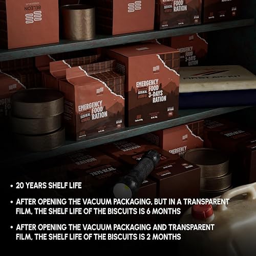 Miniatura 4 de Suministro de alimentos de emergencia 3 días 72 horas Barras de galletas de chocolate MRE Meals Kit de supervivencia militar 2023 - 20 años de vida