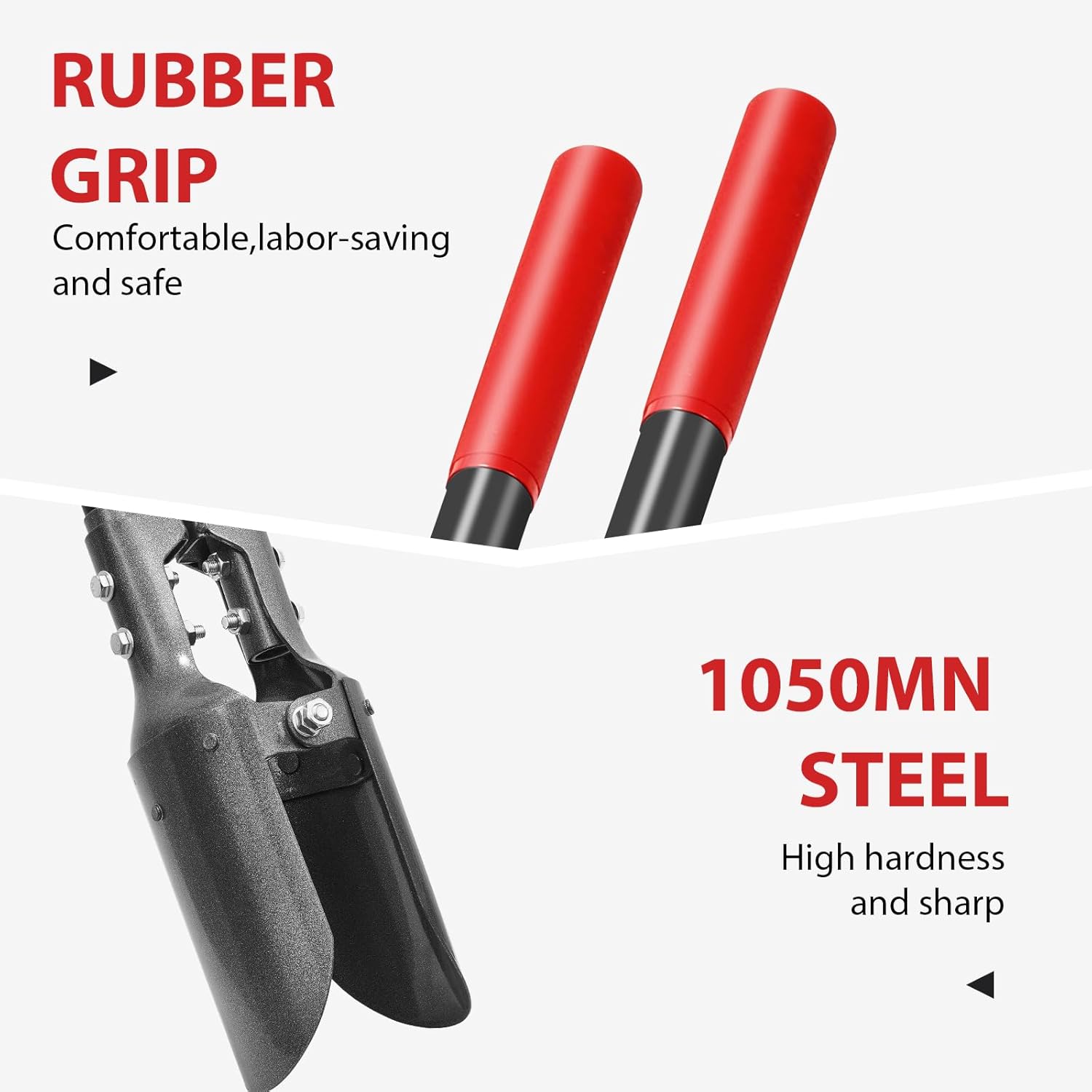 Post Hole Digger Heavy Duty Manual Hole Digger with Scale Mark for Digging,58 inches