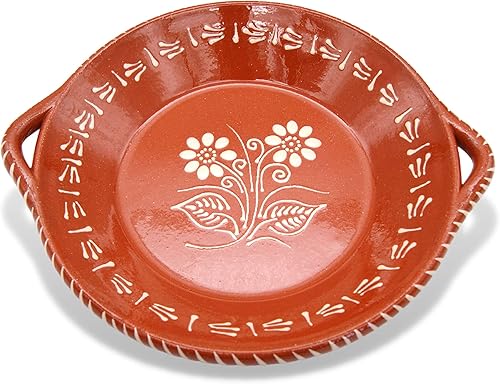 Miniatura 2 de Plato llano de cerámica portuguesa de terracota y arcilla - Juego de 4 platos hechos en Portugal