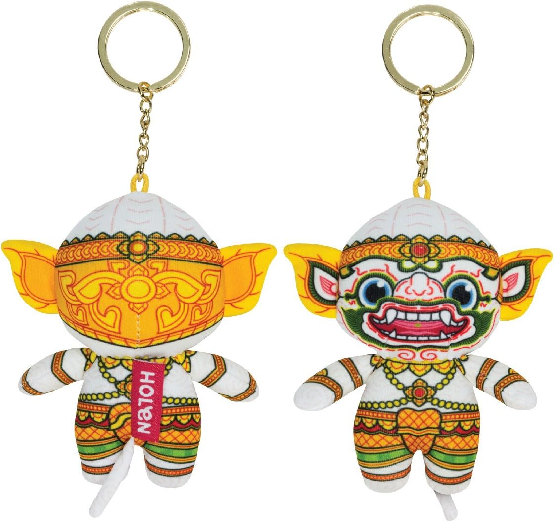HOLEN Buddy Keychain - HANUMAN White Monkey - Best Souvenir From Thailand