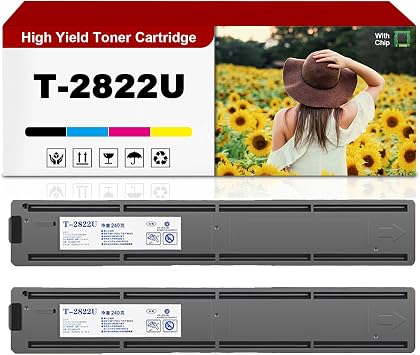 Compatible T2822U T-2822U High-Capacity Toner Cartridge, Works for Toshiba 2822AF 2822AM Printers 2pack