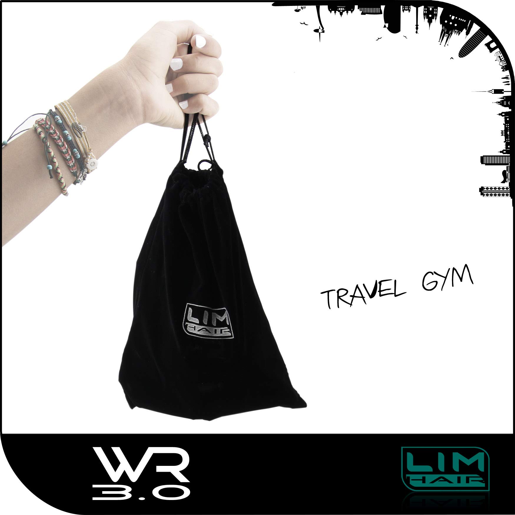 Secador de cabello LIM HAIR WR 3.0 para viaje, gimnasio o para cada día. 1200 W, boquilla, difusor y bolsa incluida. Tamaño reducido mini. Secador o W'21 PACK (FLORES, SECADOR)