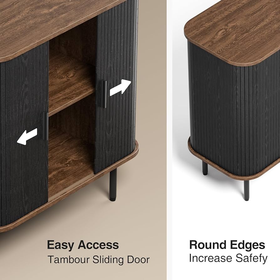 Amazon.co.jp: 幅31インチ ブラック ビュッフェ サイドボード