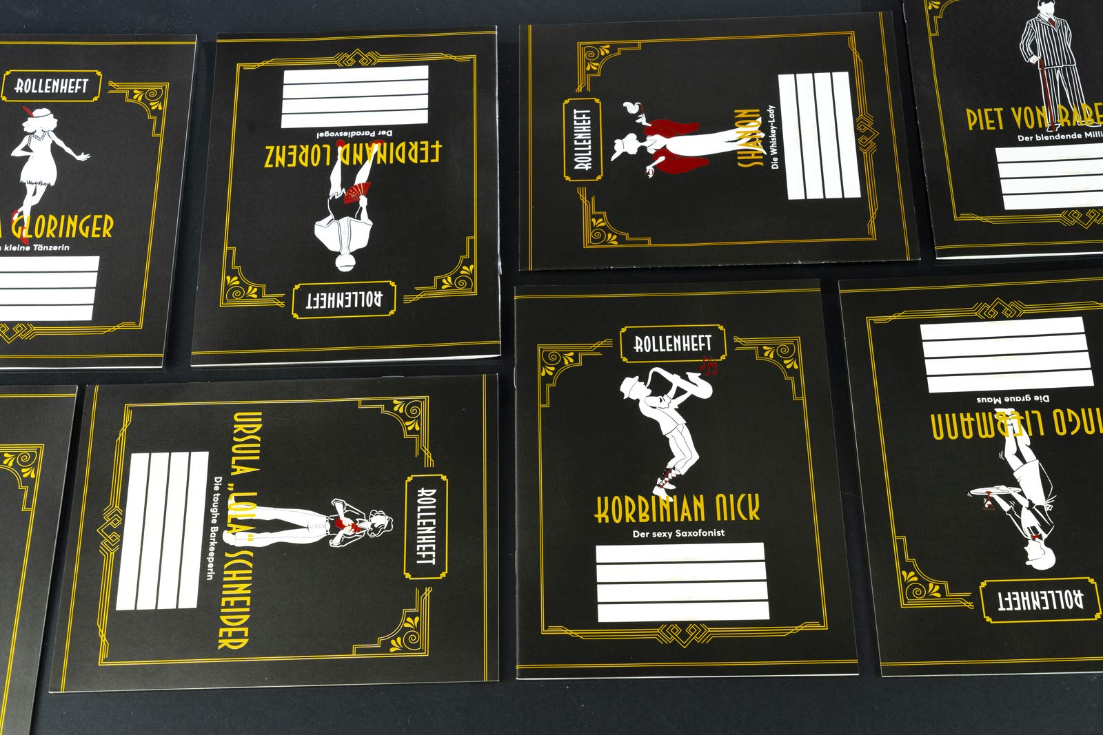Krimi al dente – Goldene 20er – Swing mir den Jazz vom Tod: Das Krimi-Dinner für 5–8 Spieler inkl. Namensschildern, Rollenheften, Ereignissen, Rezepten sowie Deko- und Kostümtipps.