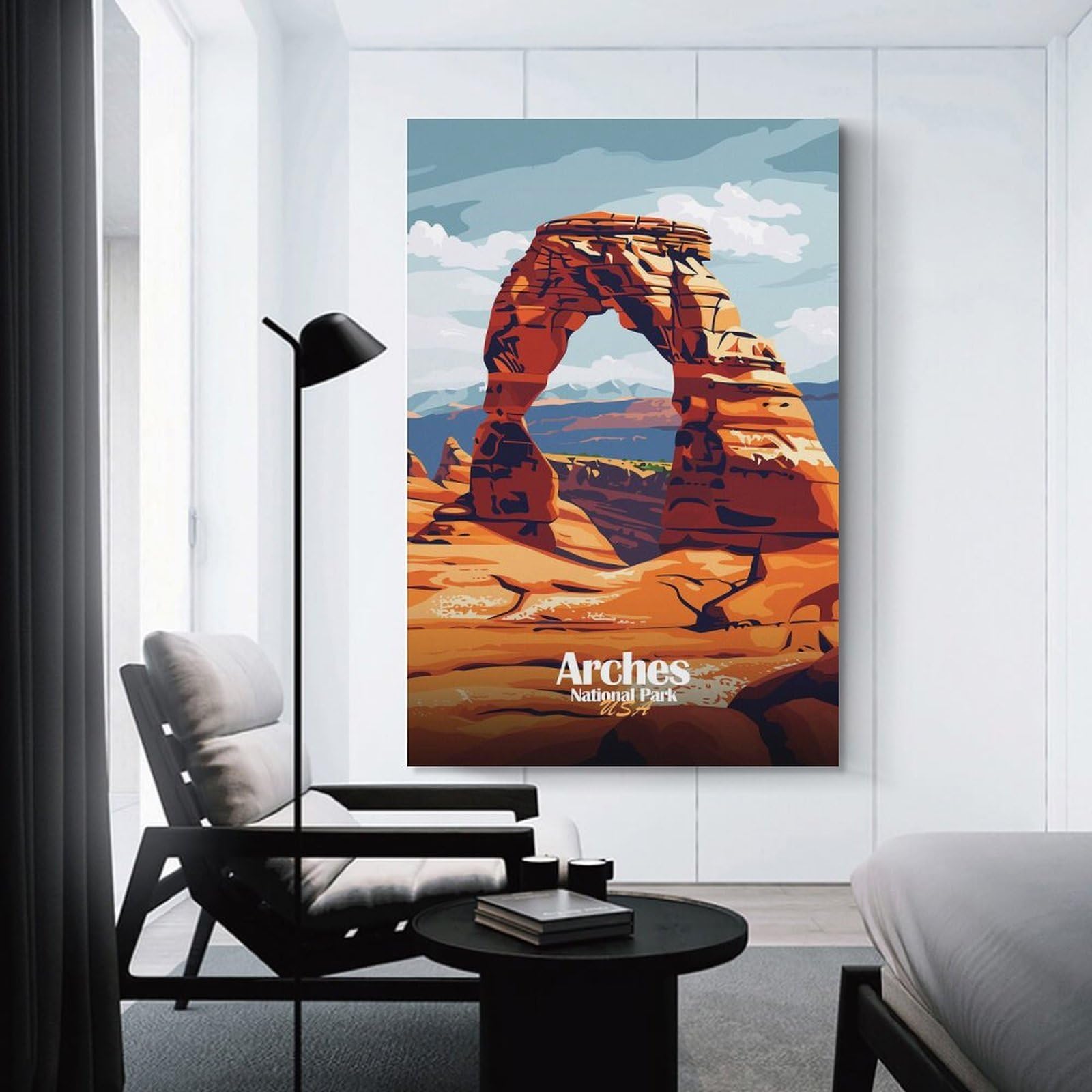 Junmoney Arches National Park, Utah, USA Wall Art Print 16x24inch(40x60cm), for Living Room, Bedroom Or Home Office, Thoughtful Wall Decor for Art Lovers