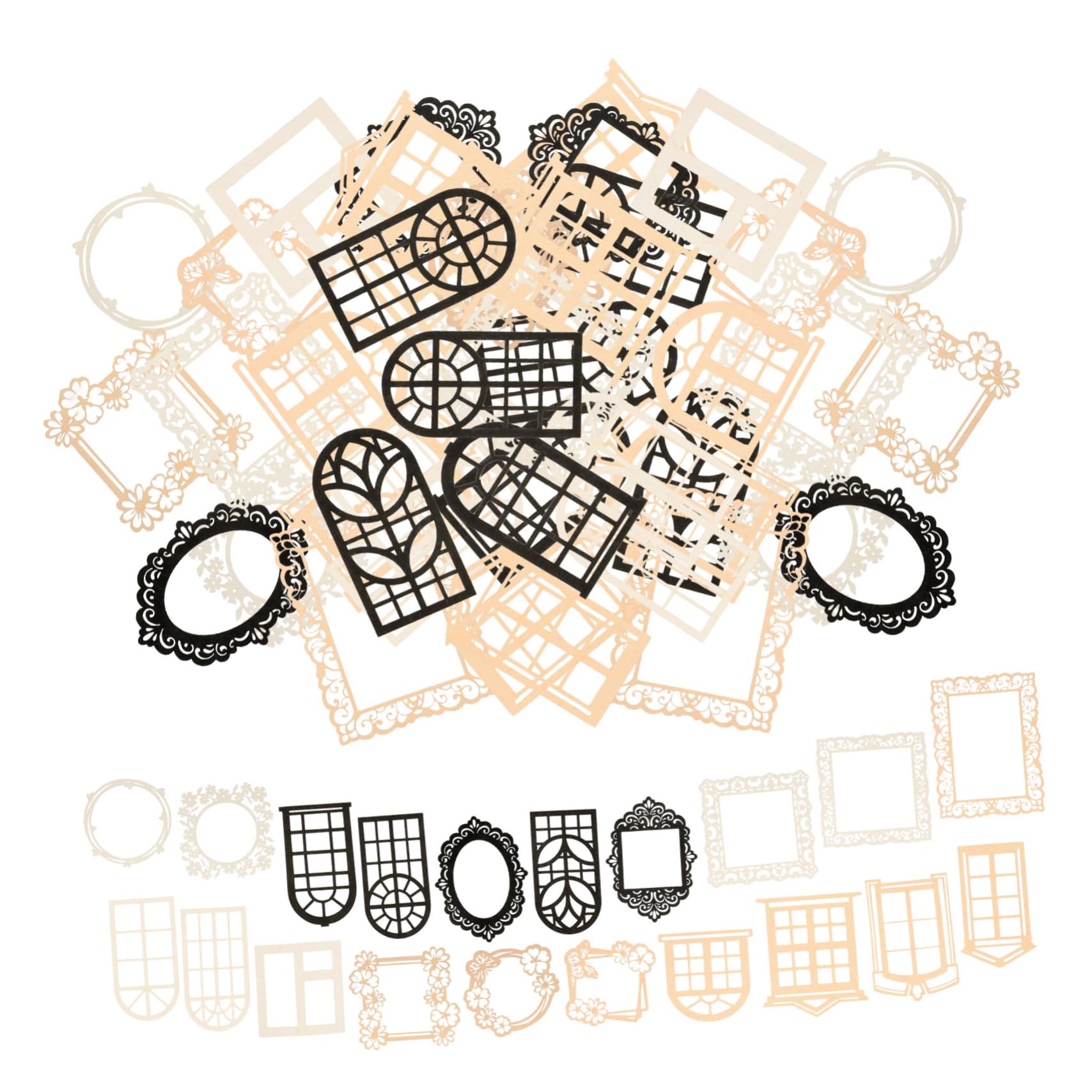 Tofficu 200pezzi Carta Scrapbooking Lace Materiali Per Decorazioni Artistiche e Progetti Creativi Adatti Per Biglietti Augurali e Origami Stile Retro e Varie Fantasie