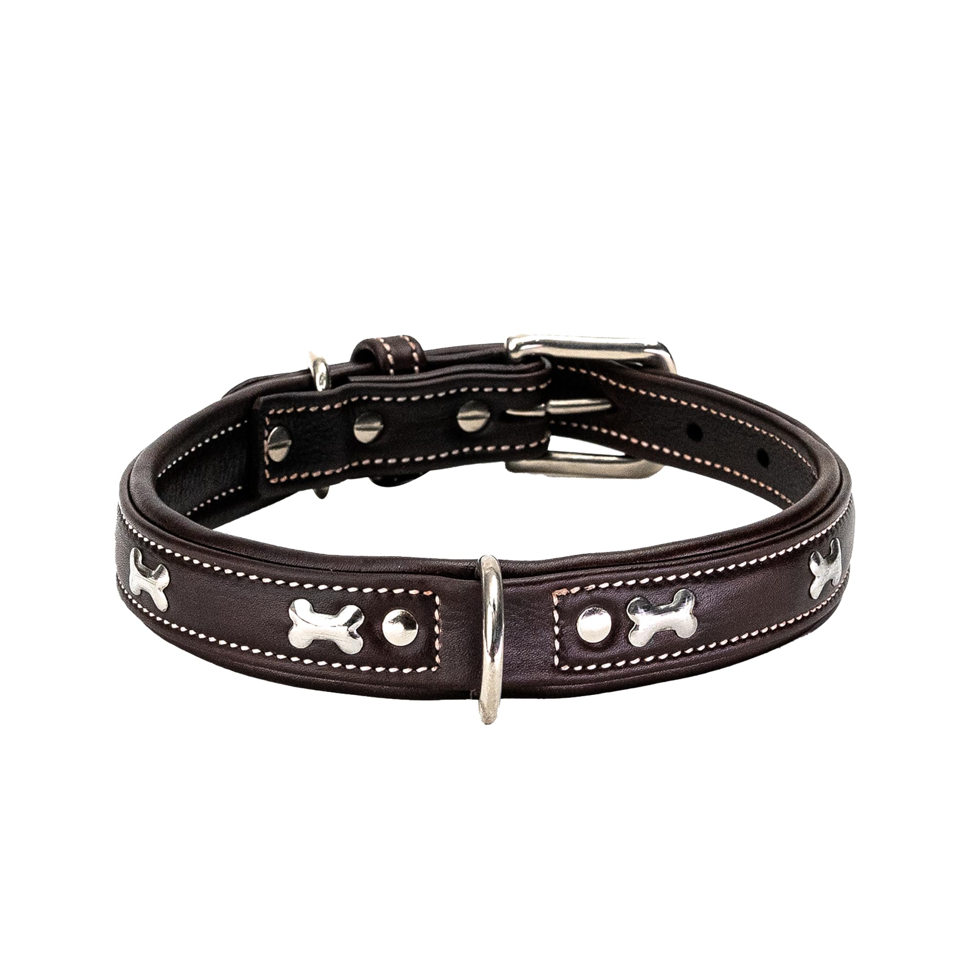 Adil’S Metal Bone Studded Leather Dog Collars 1-inch Width, Adjustable Collar with Strong Metal Buckle & D-Ring for Small, Medium & Large Breeds, Size: L (Brown) (B0D2LG94ZX) Amazon Price History, Amazon Price Tracker