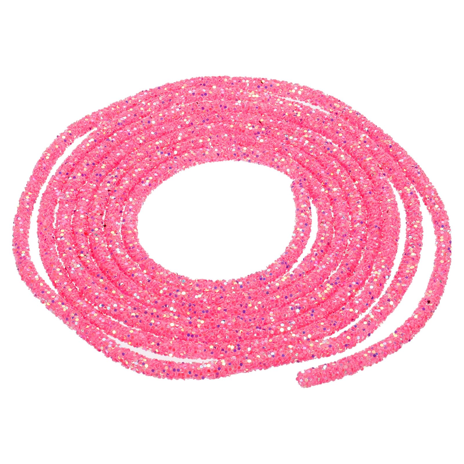 sourcing map 5 Yard 6mm 0.24 inch Glitter Sequins Rope Sequins Rhinestone Tube Cord for DIY Wedding Dresses Costume Clothing Shoes Jewelry Accessory Clear White — view 14