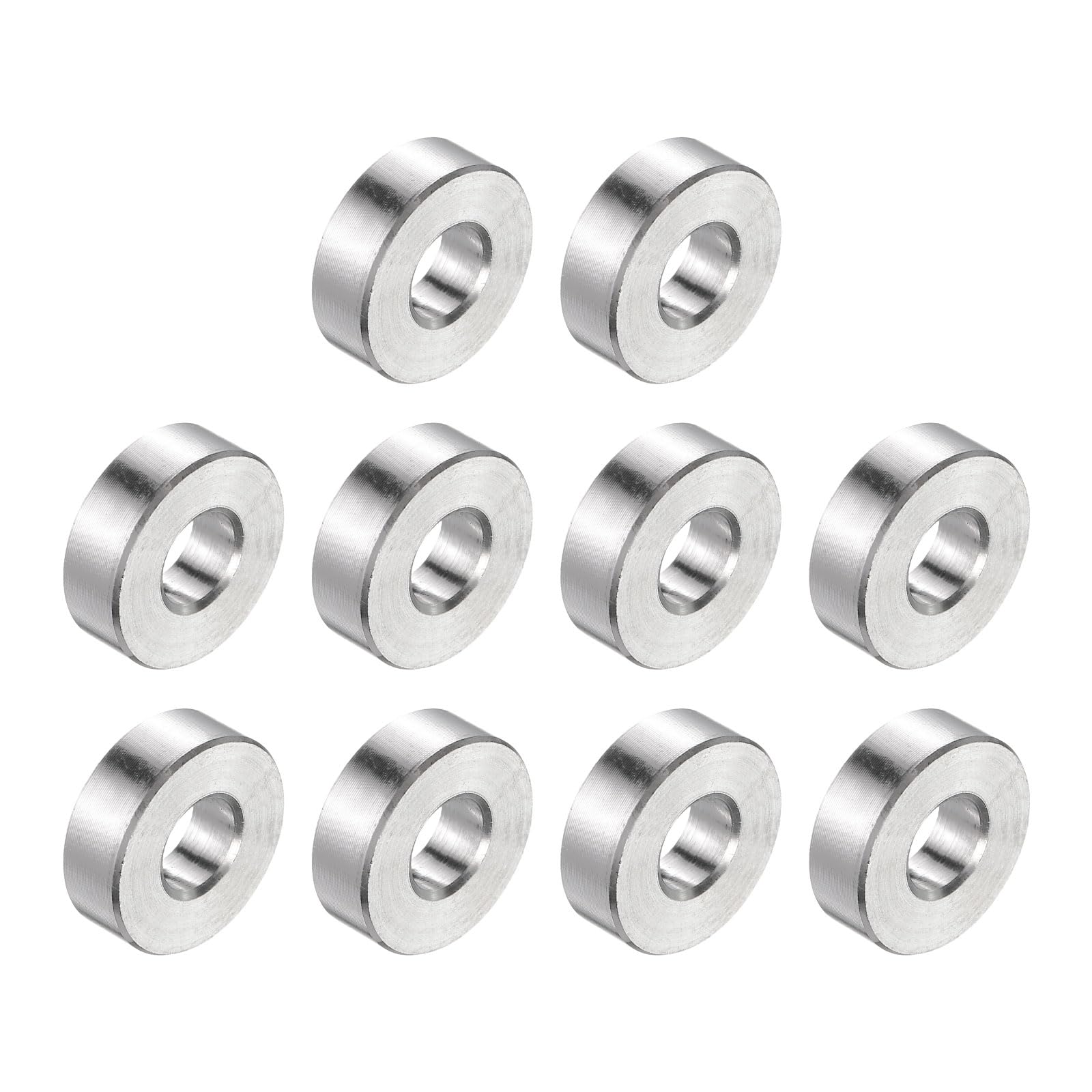 uxcell 10pcs Stainless Steel Spacer 5/16" Bore x 3/4" OD x 5/16" Length Screw Bushing Plain Finish Round Metal Spacer for M8 Screws Bolts and Rods
