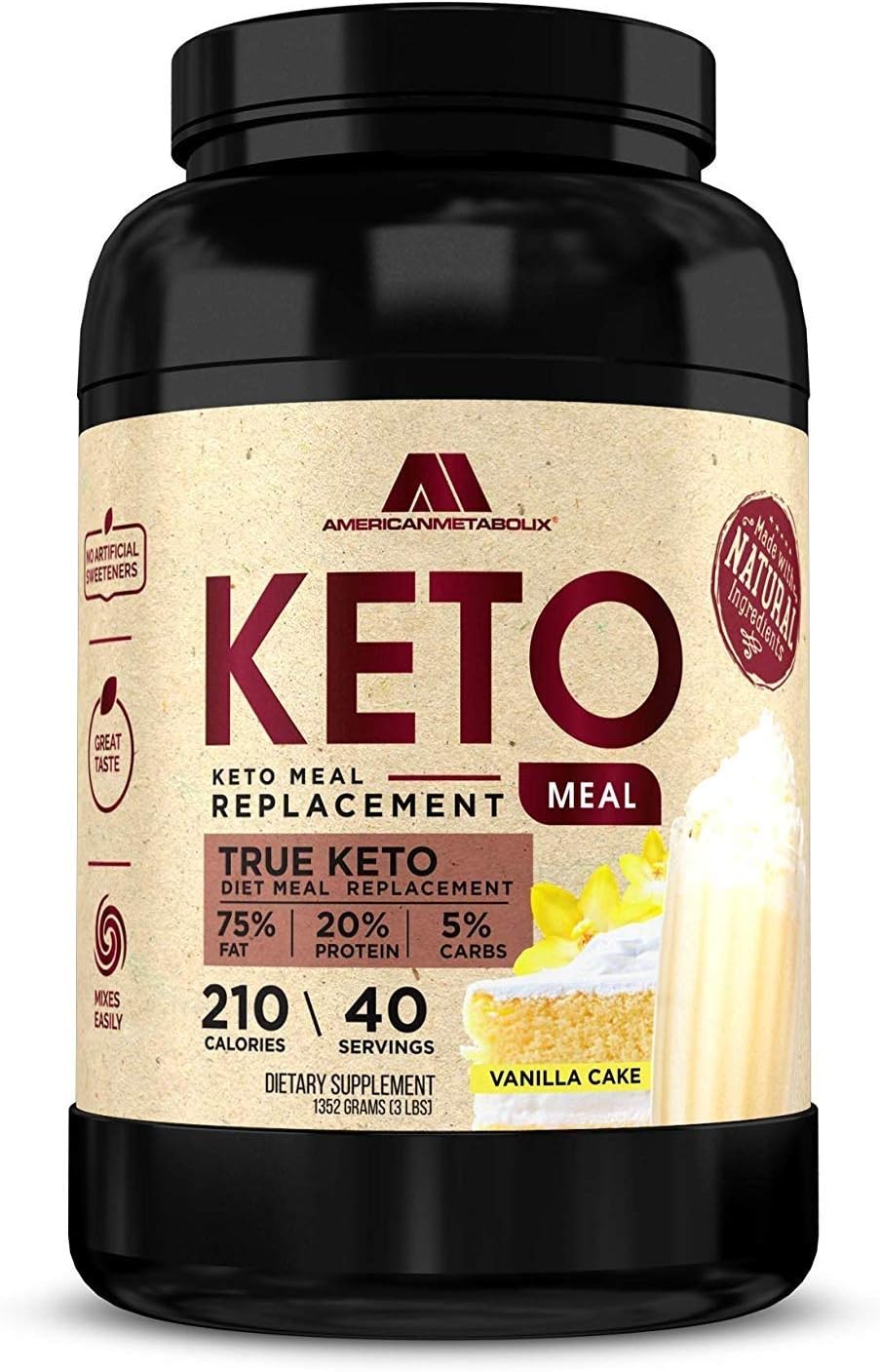 Keto Meal Vanilla Cake, 48 Ounce