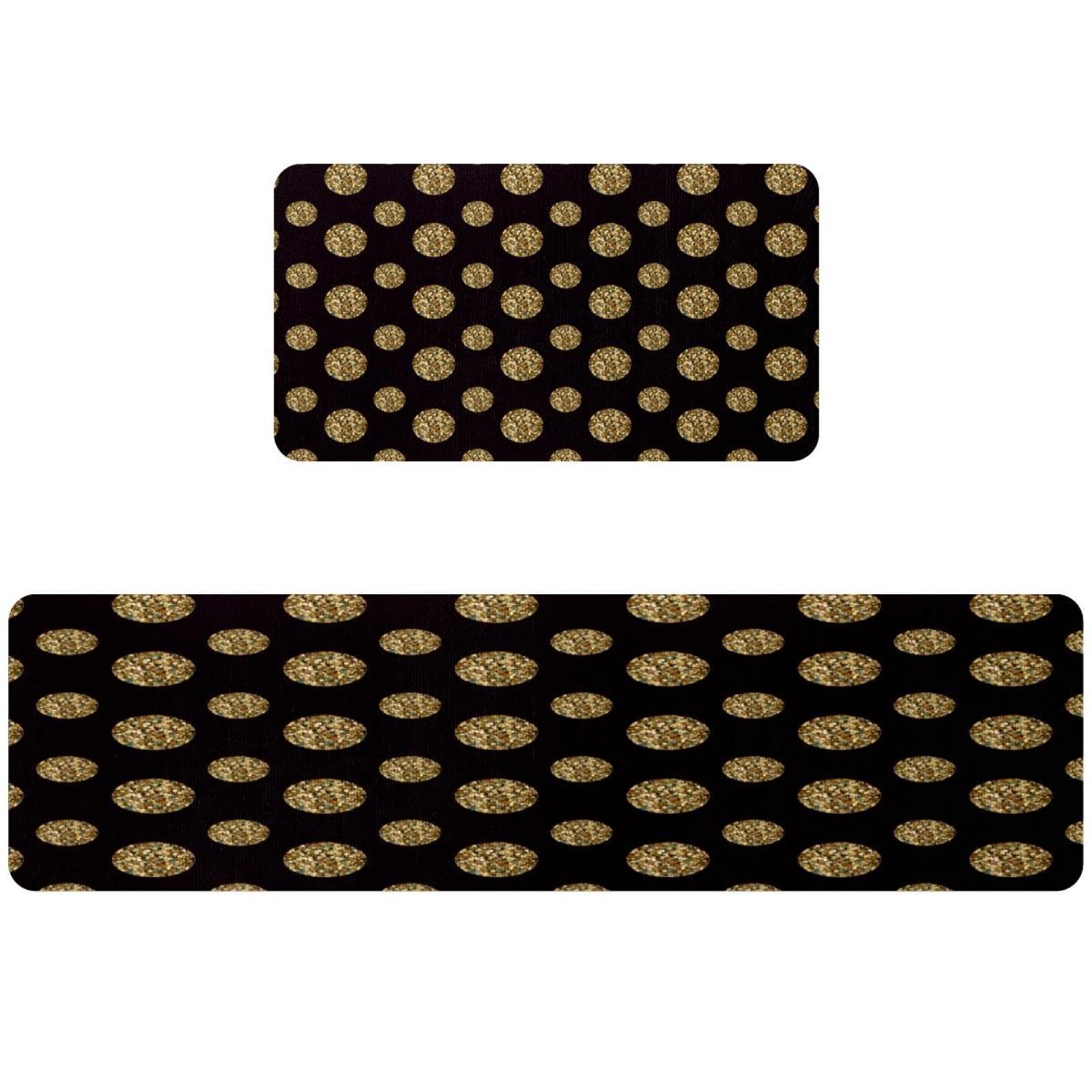 Alfombrillas de cocina para pasillo y cuarto de lavado absorbentes con diseño de puntos