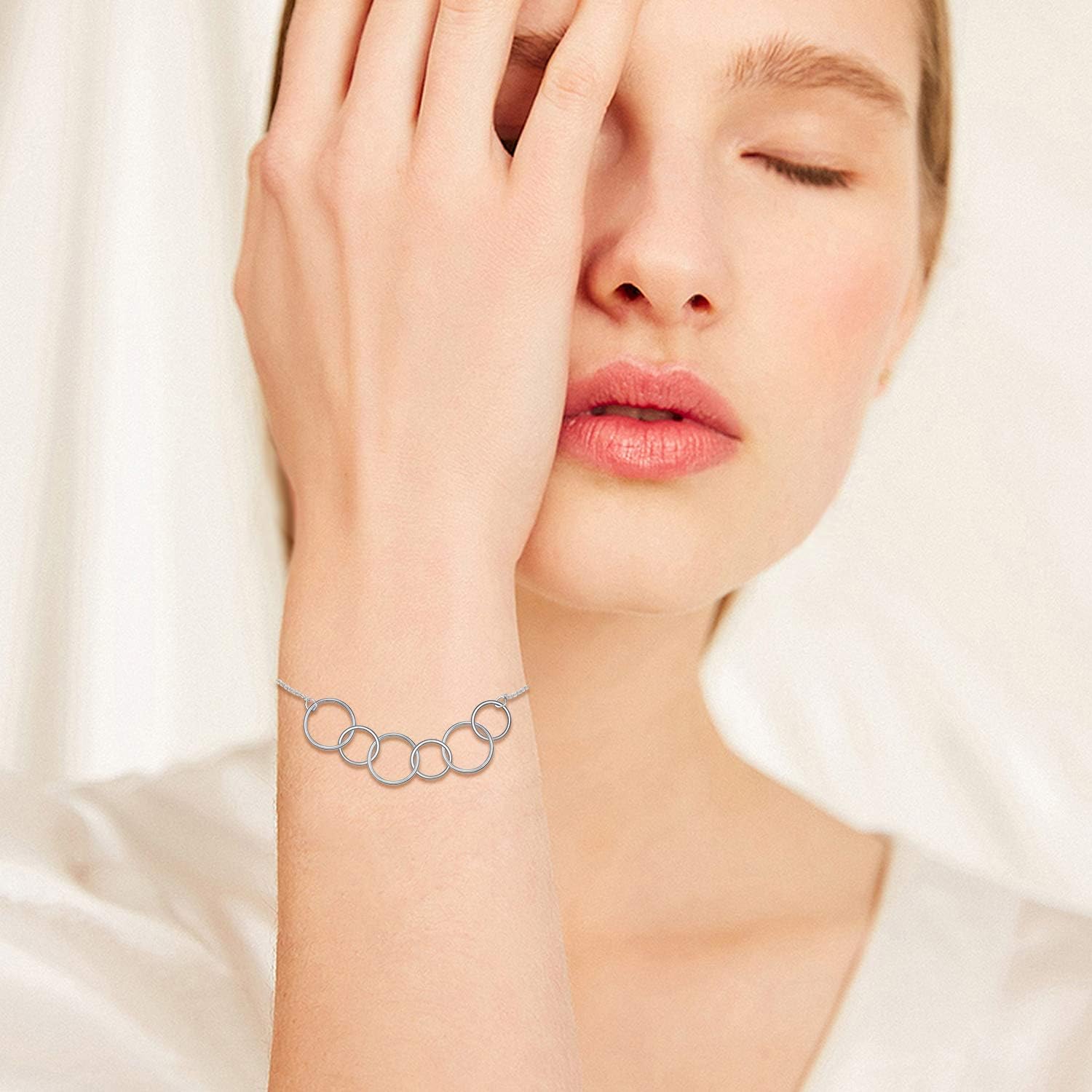 SOULMEET 60th 50th 40th 30th Birthday Bracelet Gifts for Women, Each Sterling Silver Circle for A Fabulous Decades - Image 2