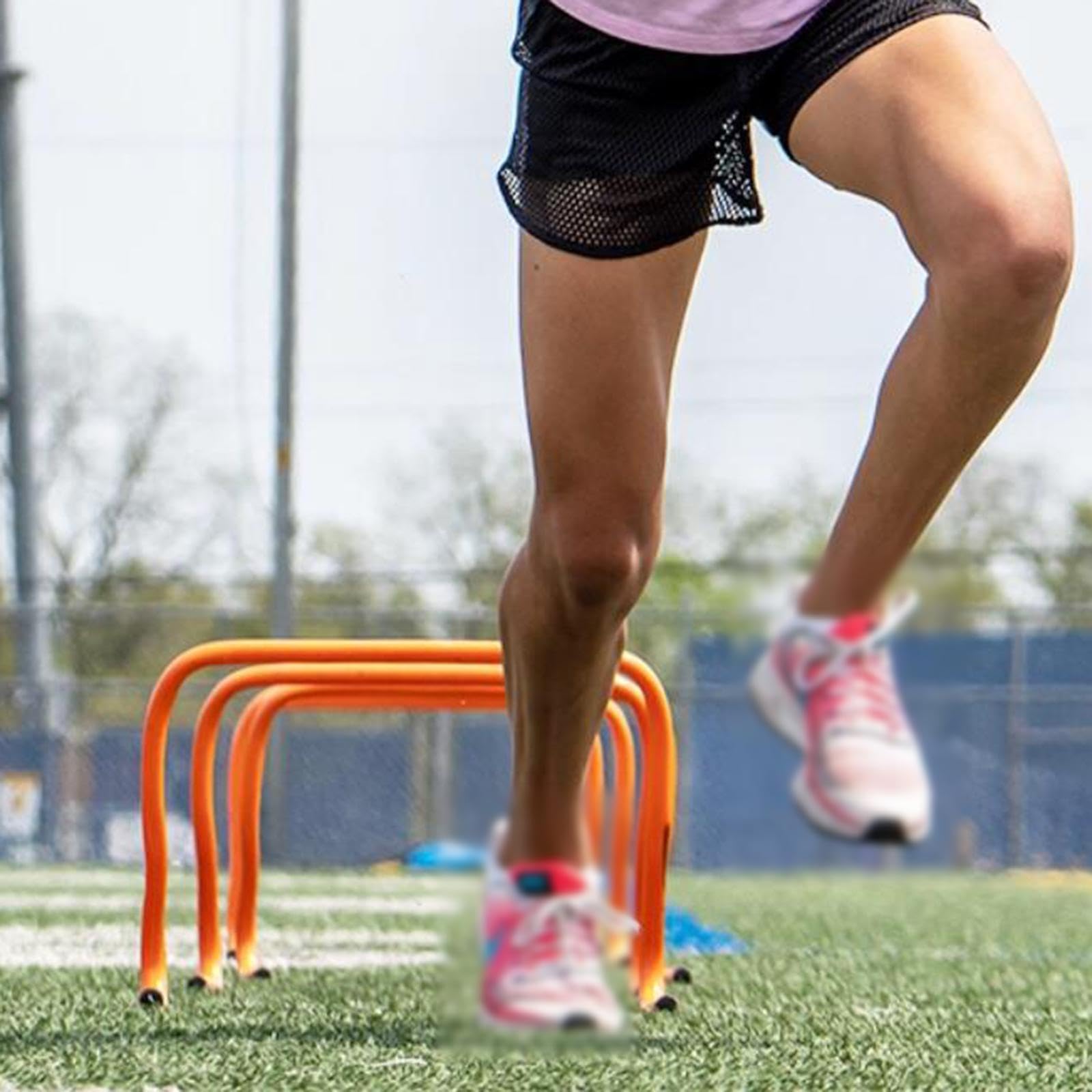 5X Vallas de Entrenamiento de Agilidad, Equipo de Entrenamiento de Velocidad de Salto, Obstáculos Multiusos para Al Aire Libre Y Niños