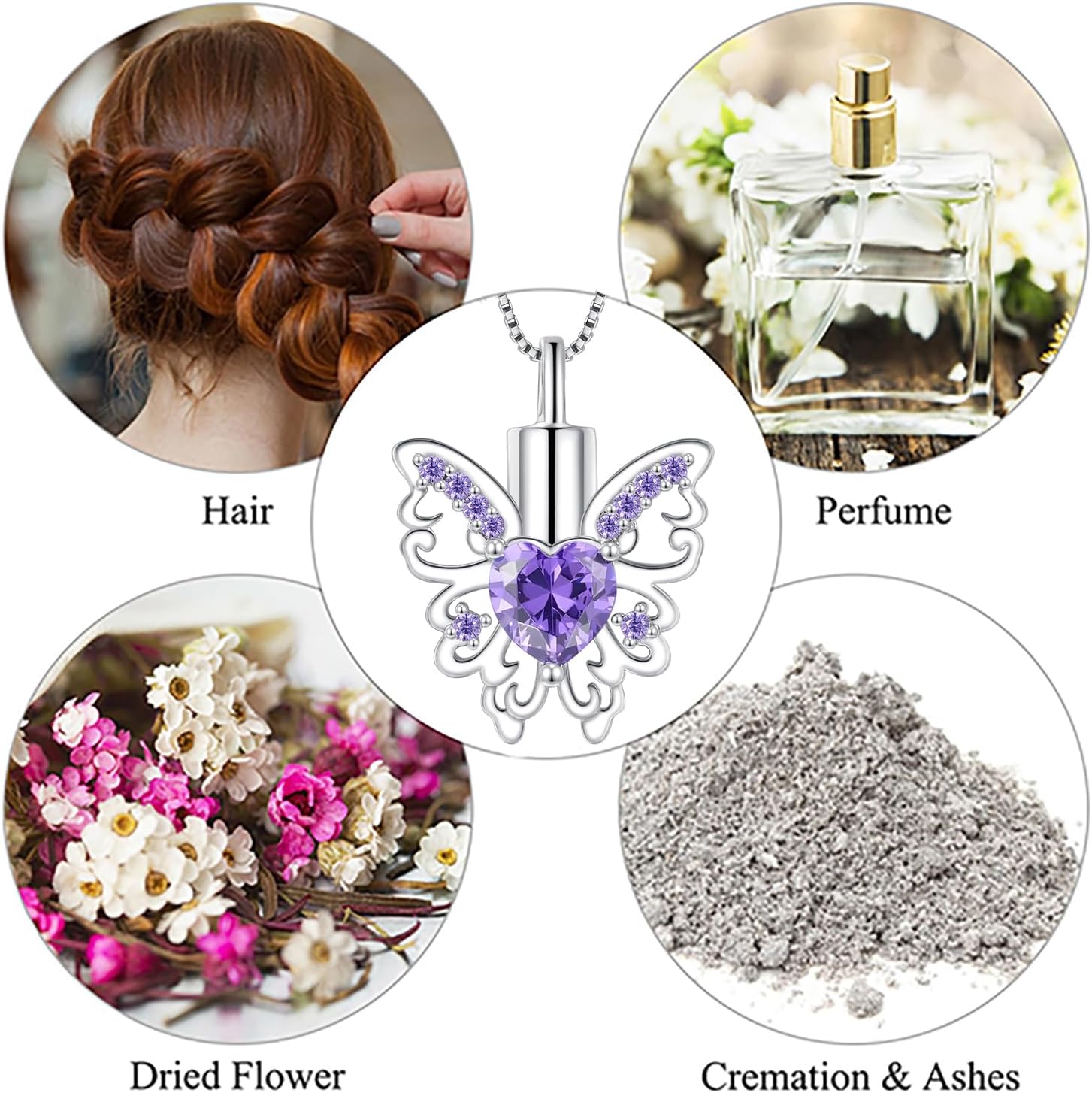 Urn Necklace for Women for Ashes: 925 Sterling Silver Cremation Necklace for Human & Pet Ashes - Memorial Jewelry Hold Loved Ones's Ashes, Keepsake Gifts for Women