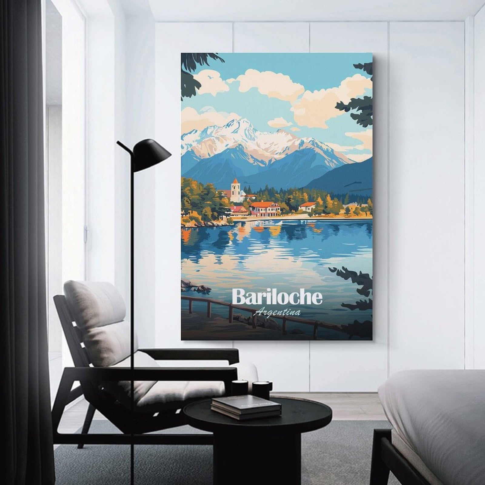 Junmoney Home Decor Wall Art Bariloche, Argentina(2), 24x36inch(60x90cm), for Workspace Walls, Study Corners Or Bedrooms, A Smart Decor Choice for Study Walls
