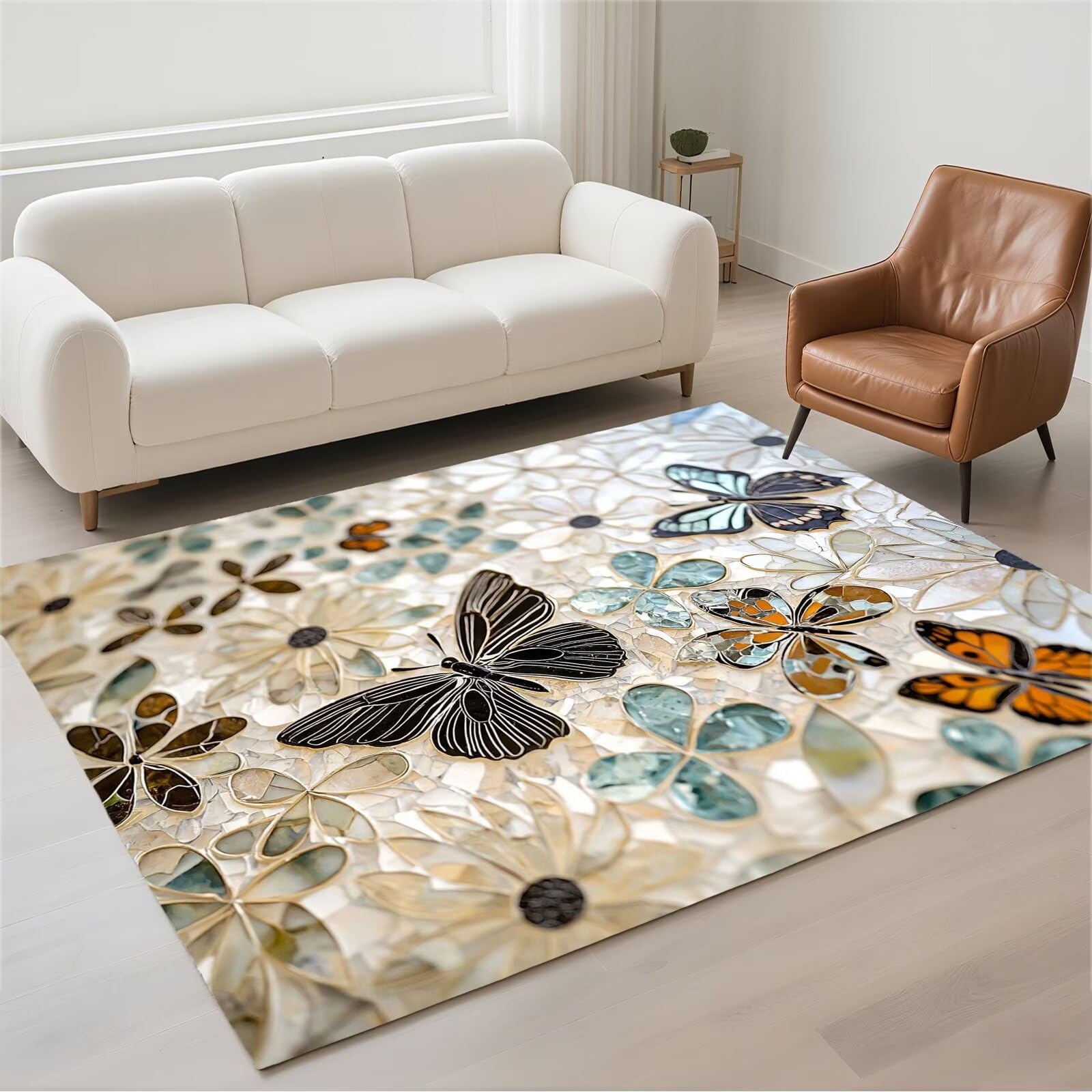 Tapis de salon imperméable anti-glisse fini les taches sur le sol