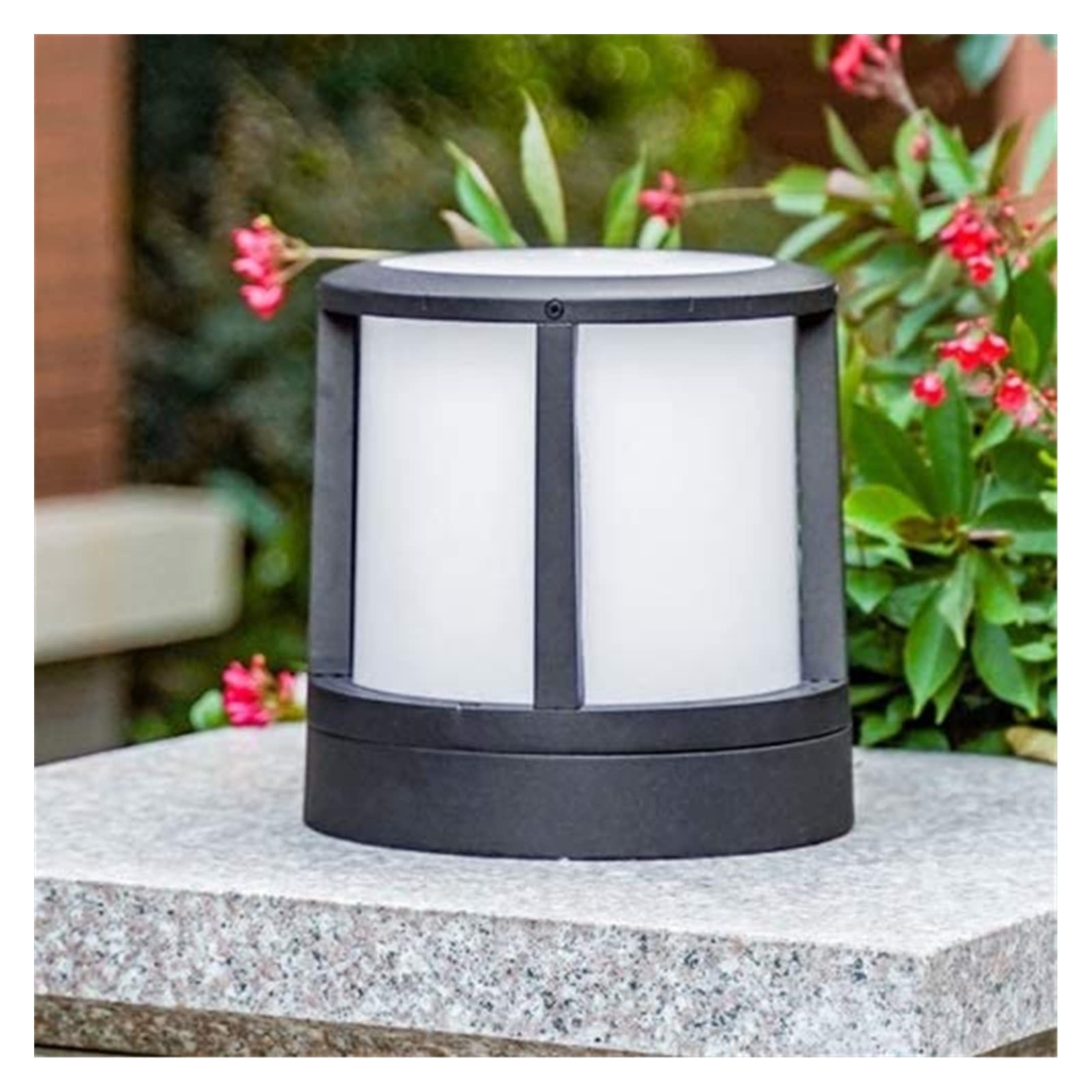 Lampione da cortile Lampada a colonna a colonna a energia solare Lampada da palo per esterno impermeabile Lampione da giardino Lanterna antipioggia da giardino Recinzione Luci Paesaggio stradale
