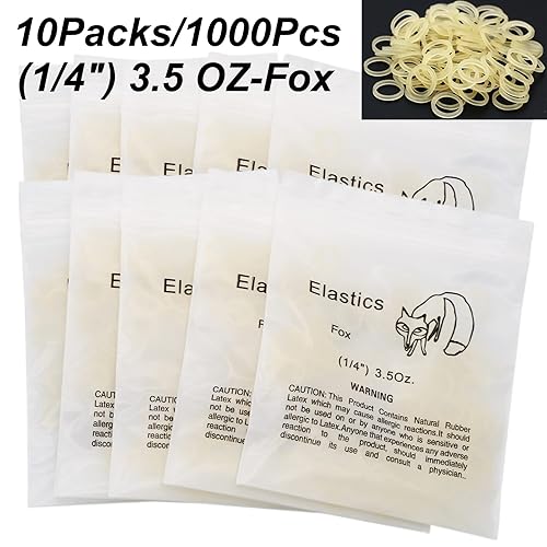 Miniatura 2 de 10 paquetes1000 bandas elásticas de látex de ortodoncia dental (10 bolsas-zorro-14-3.5 onzas)