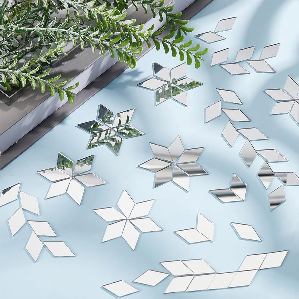 Lot De 100 Petits Carreaux De Mosaïque Miroir En Acrylique En Forme De Goutte D'eau Pour Mur, Salon, Décoration D'intérieur