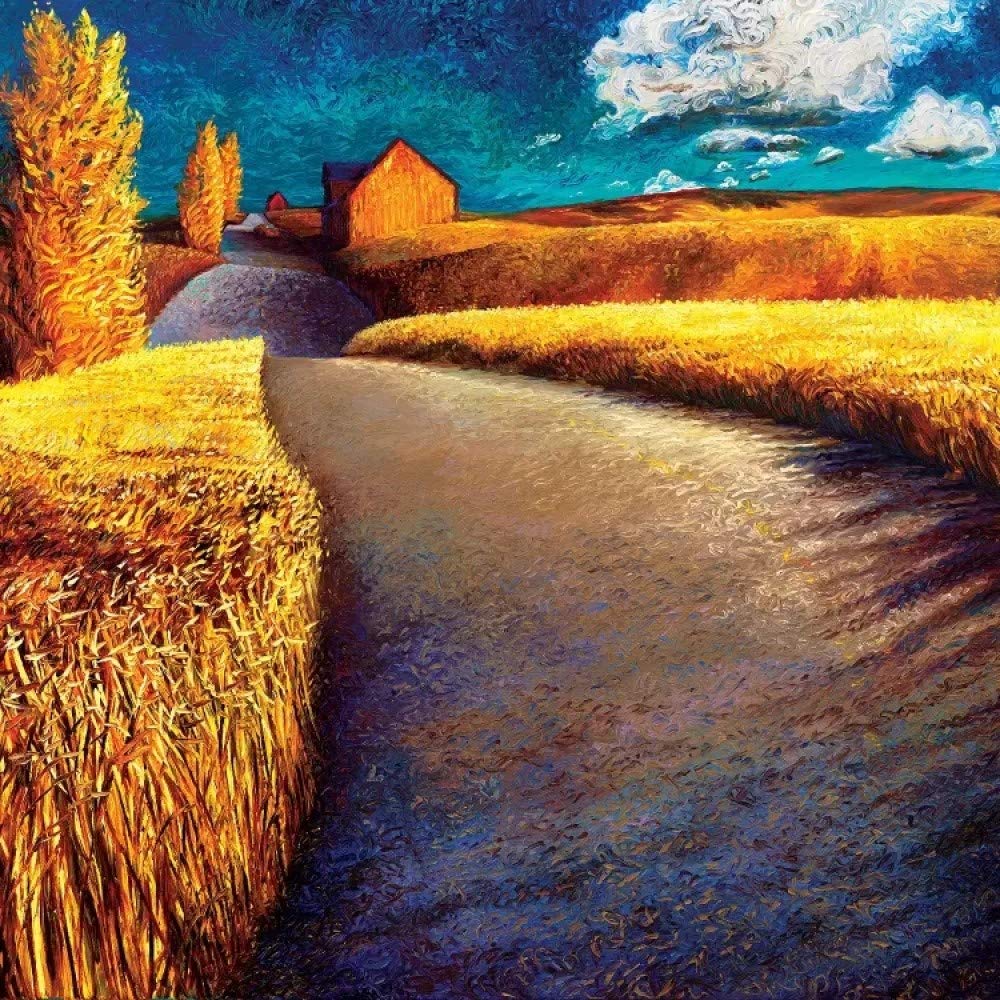 Pintura Al Óleo Sobre Lienzo,Pinturas Al Óleo De Van Gogh En Lienzo, Póster De Arte De Pared E Impresiones, Imagen De Paisaje Abstracto Para La Decoración Del Hogar De La Sala De Estar, 52 × 52