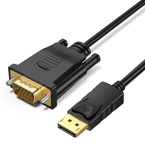 DisplayPort a VGA Cable de 6 pies puerto de pantalla DP a VGA cable adaptador macho a macho HD 1080P para computadora monitor TV proyector