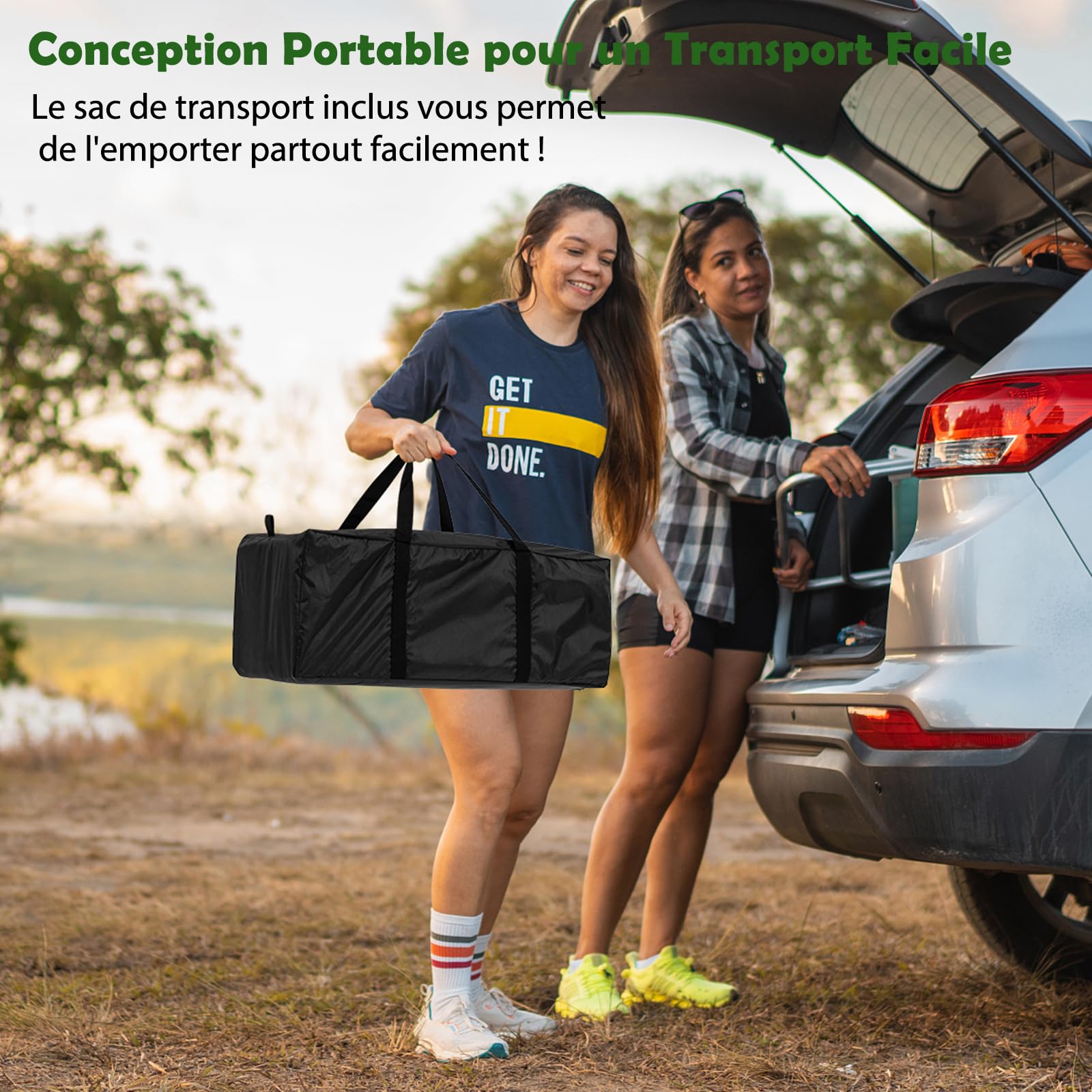 COSTWAY Abri de Rangement pour Vélos, Tente de Jardin Portable pour 8 Vélos avec Tissu Argenté Imperméable Porte Zippée Doubles Sac de Transport, Abri Extérieur pour Outils Jouets Motos