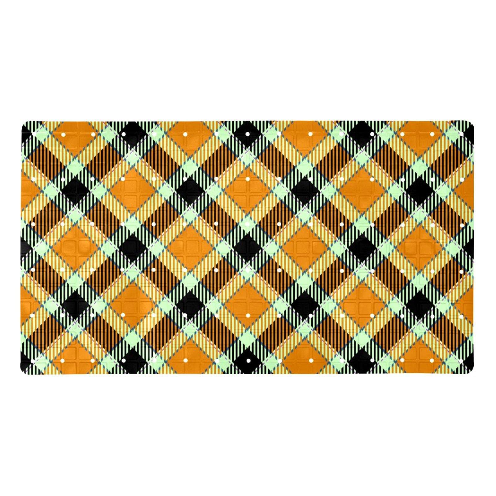 Tapis de bain antidérapant Bennigiry 39x70 cm à ventouses jaune