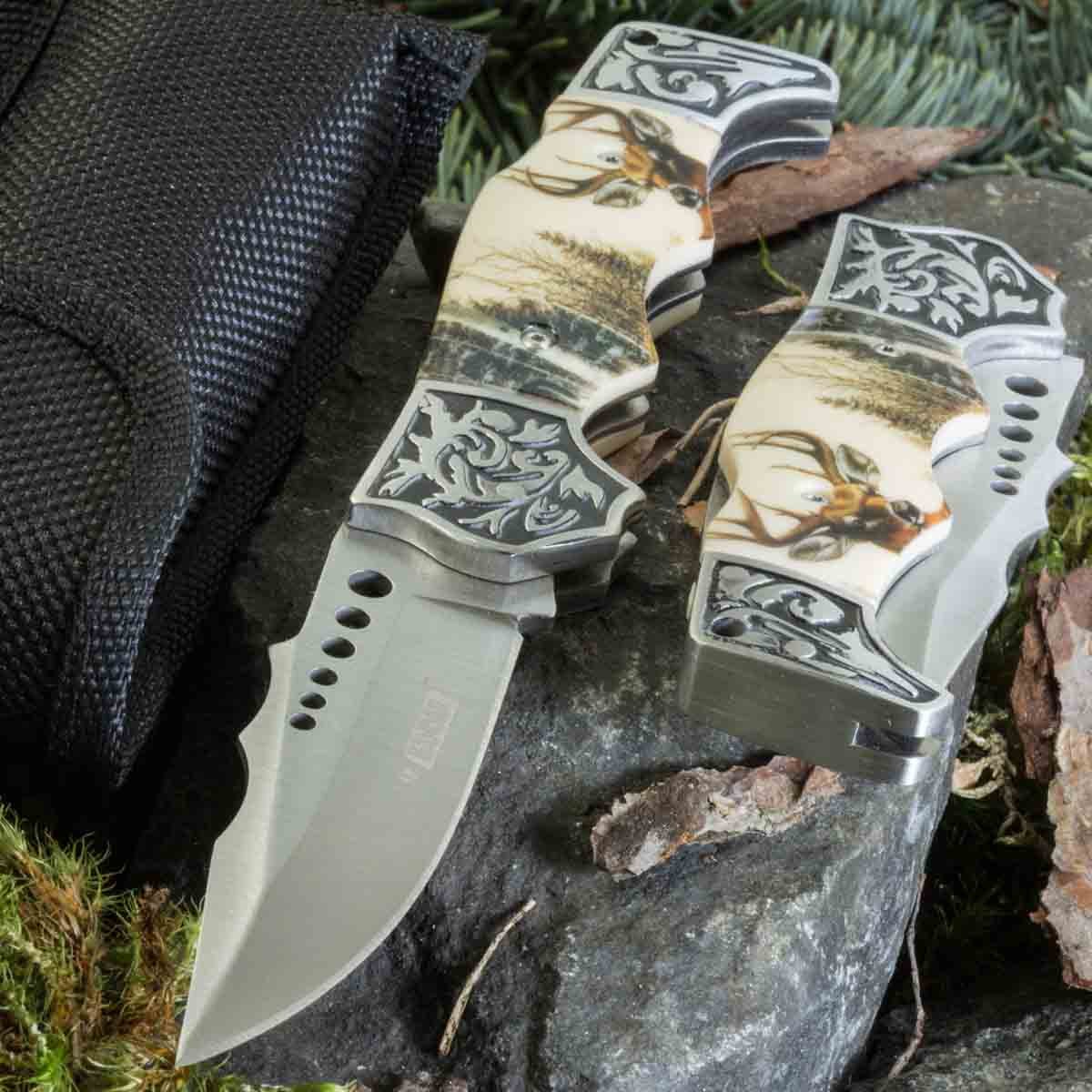KANDAR FB-69 • Pocket Folding Outdoor Camping EDC Knife • Overall Lenght: 8.15in • PTM-UK.