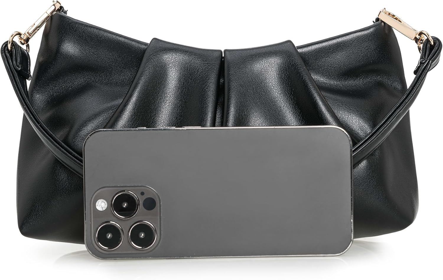 CHARMING TAILOR Women Clutch Bag Dressy Formal Handbag Pleated PU Clutch Purse for Cocktail Prom Wedding Party | Dressy, Formal, Pleated, PU, for Cocktail, Prom, Wedding Party - Image 4