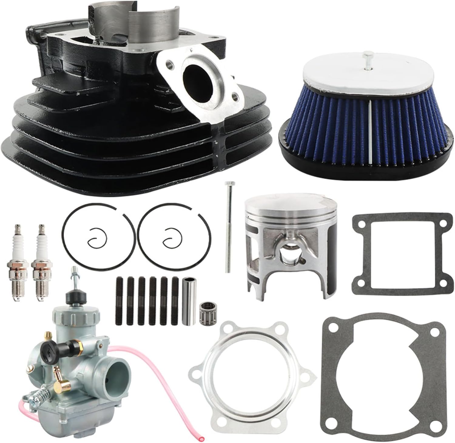 WFLNHB Cylinder Carburetor Piston Gasket Top End Kit Set Replacement for Yamaha Blaster 200 YFS200