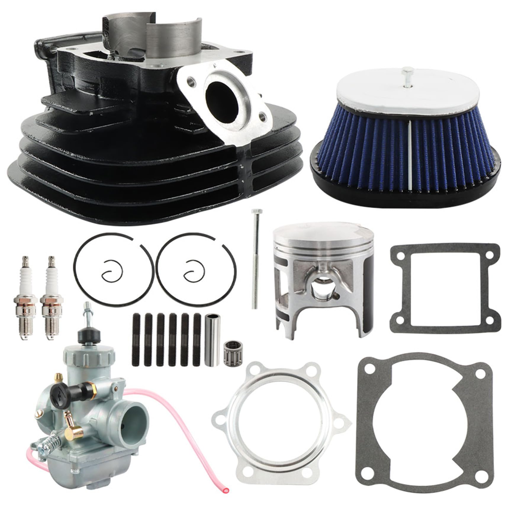 WFLNHB Cylinder Carburetor Piston Gasket Top End Kit Set Replacement for Yamaha Blaster 200 YFS200